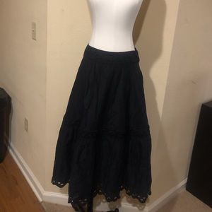 J. Crew Point Sur Eyelet Maxi Skirt